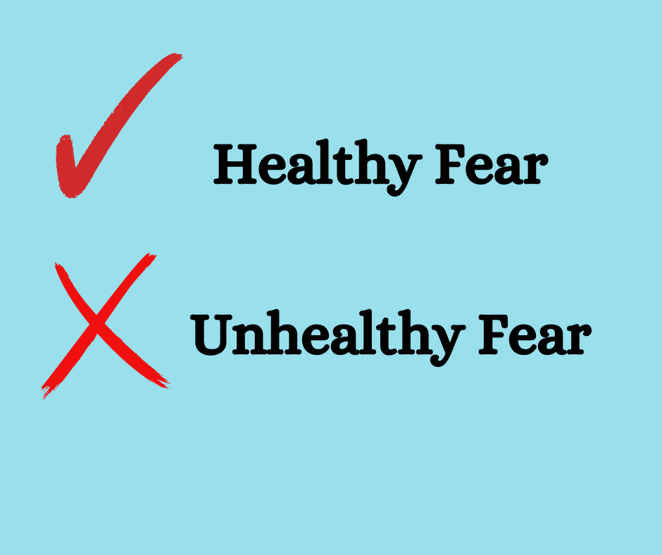 Fear. Healthy fear and unhealthy fear.