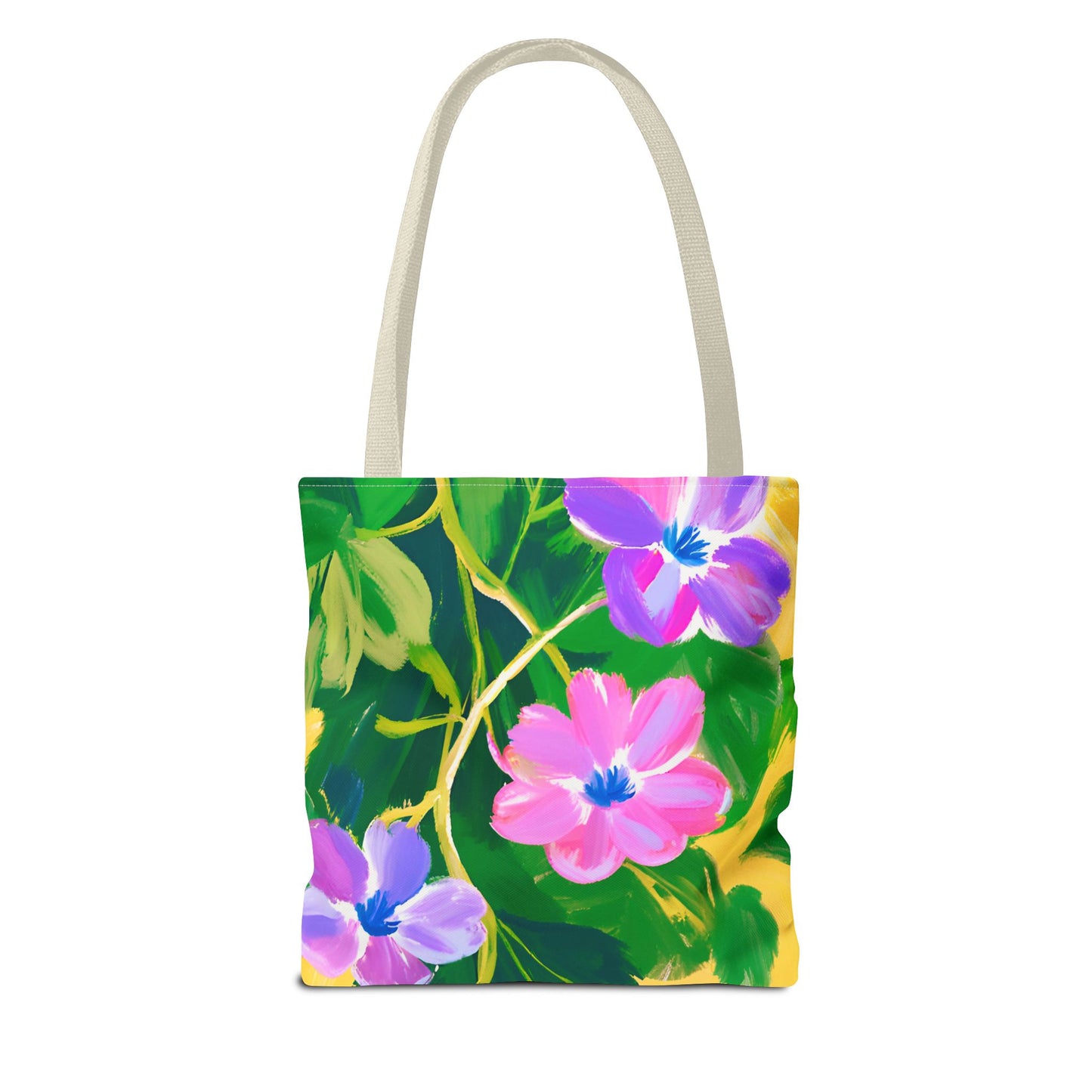 Connected to the Vine Floral Medium Tote Bag