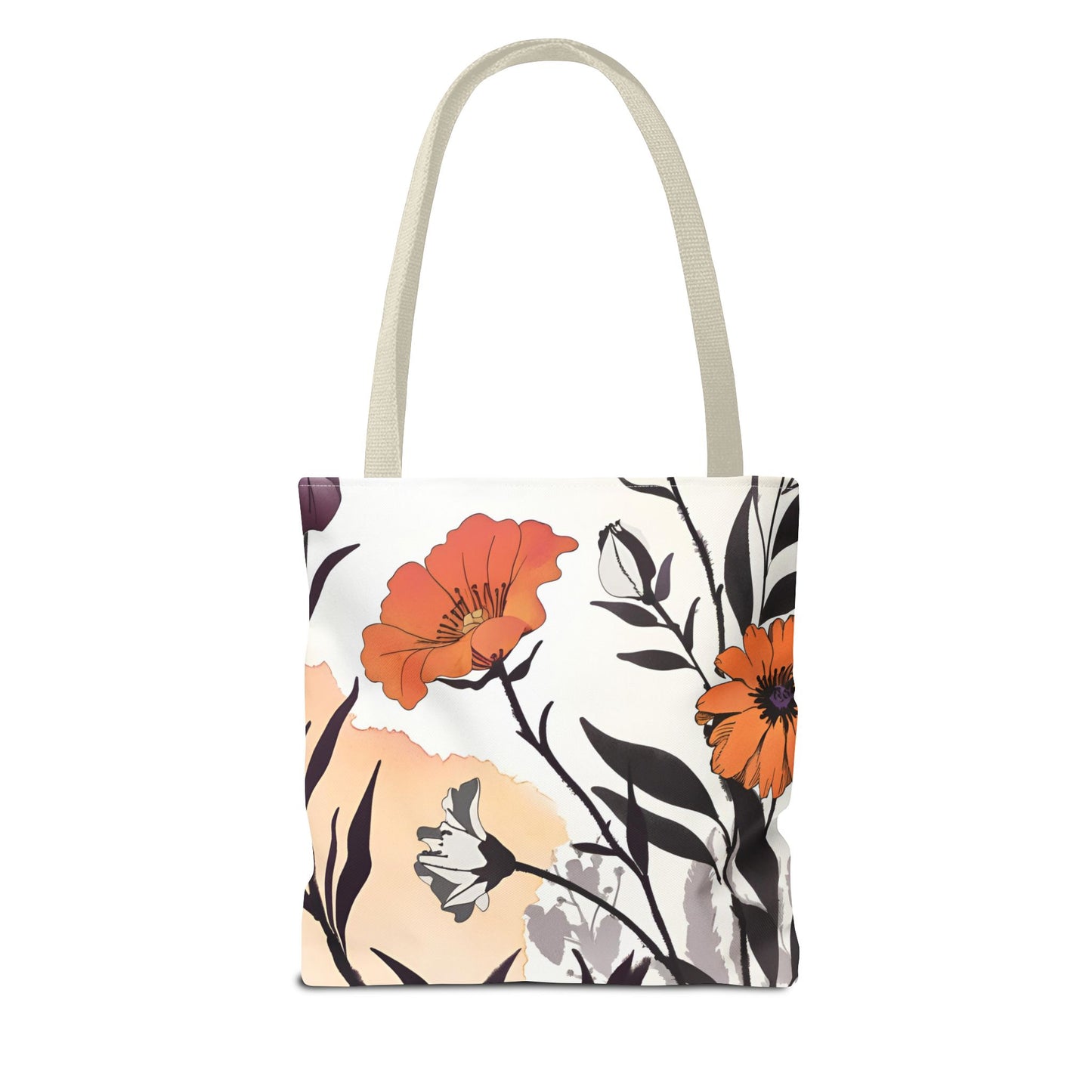 Redeemed Floral All-over Design Medium Tote Bag