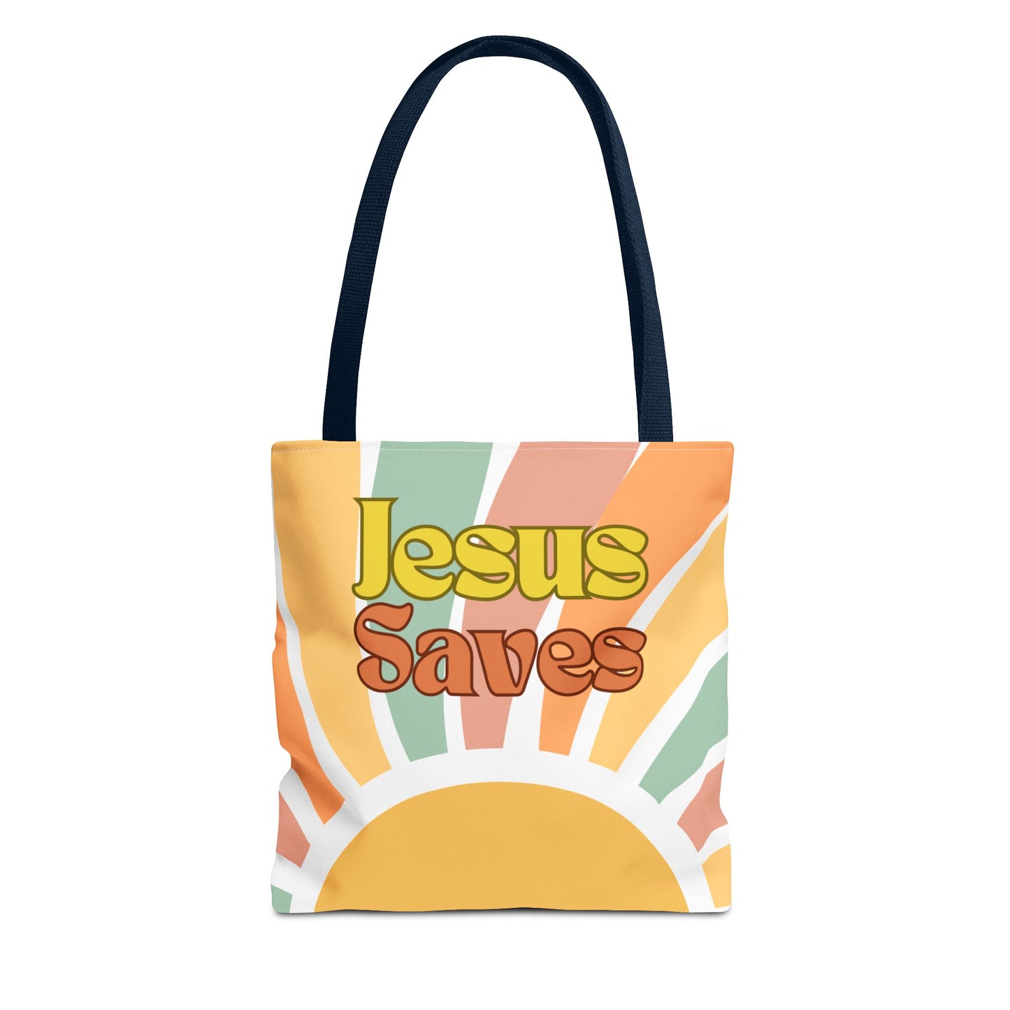 Jesus Saves Retro Tote Bag