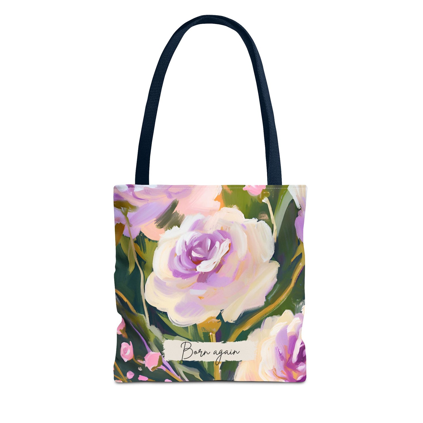 Born Again Floral All-over Design Medium Tote Bag