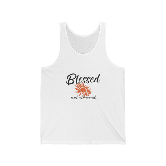 Blessed Not Stressed Tank Top, Workout, Summer Beach Top, available in 6 colors