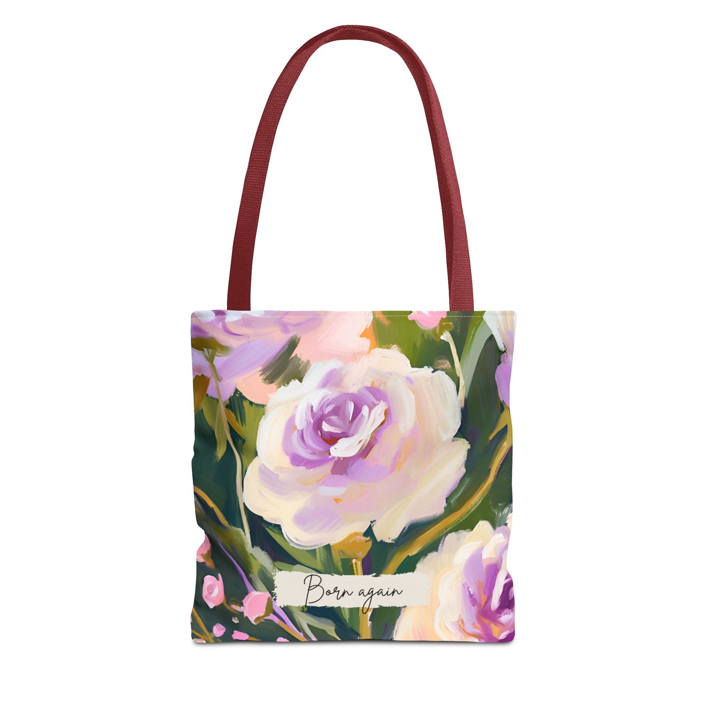 Born Again Floral All-over Design Medium Tote Bag