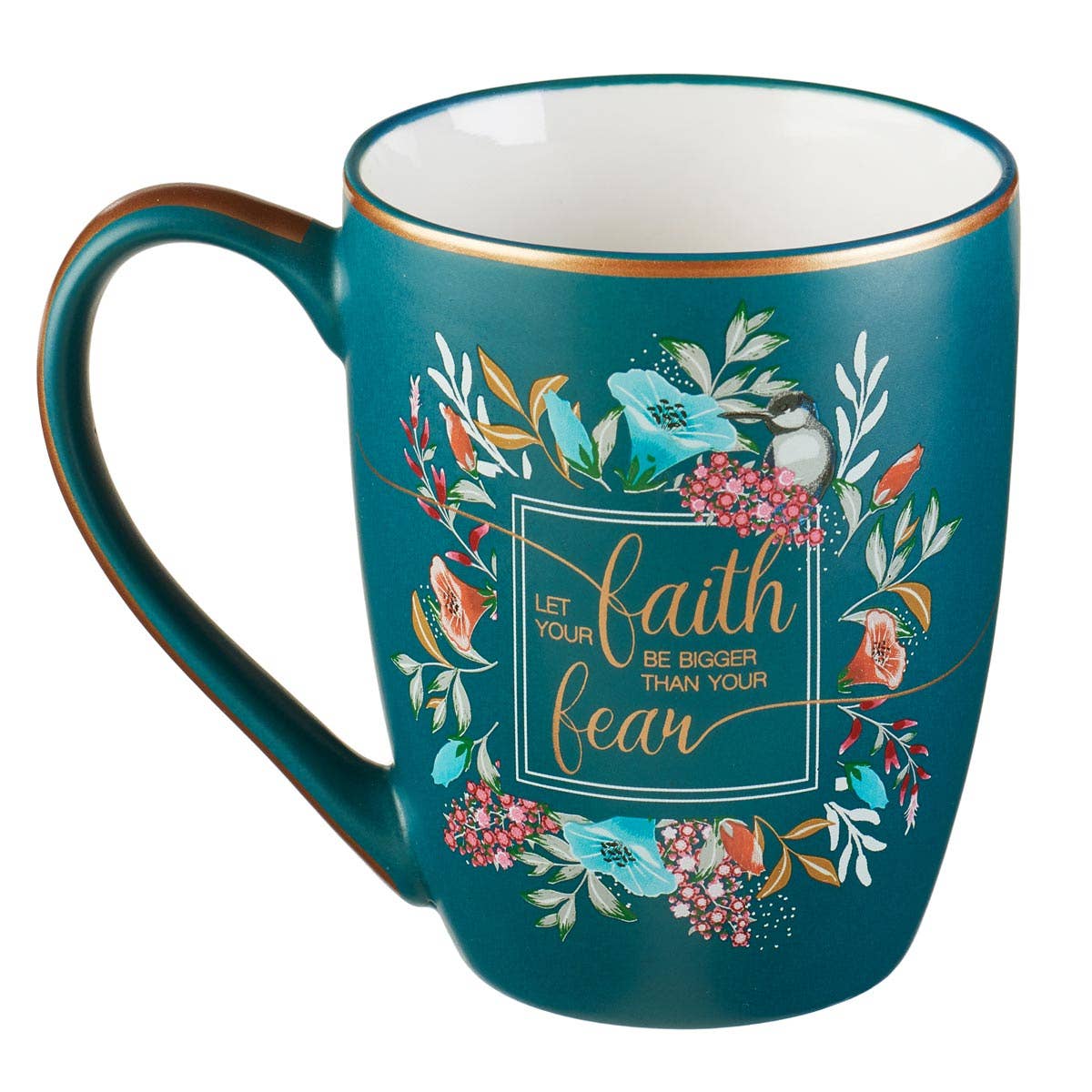 Mug Teal/White Faith Be Bigger