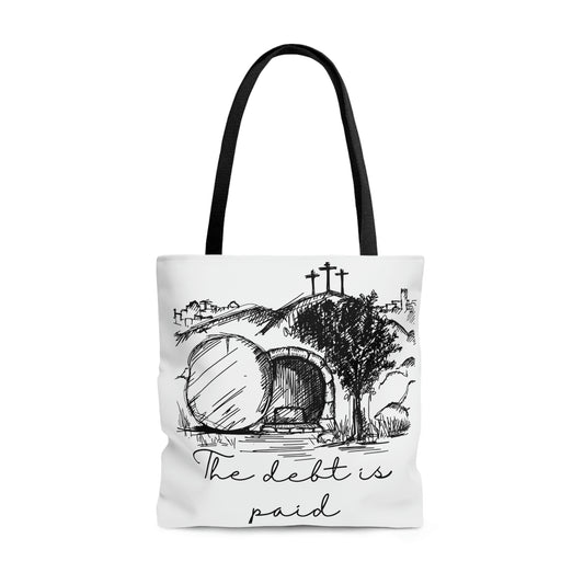 The Debt is Paid Tote Bag