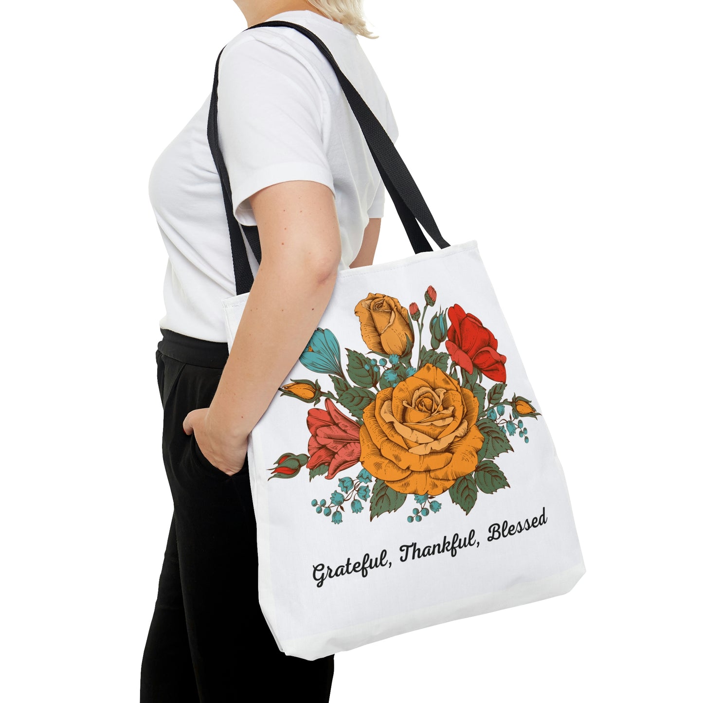 Grateful, Thankful, Blessed Tote Bag